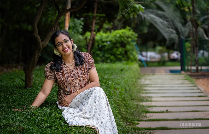 Woman in traditional ethnic wear
